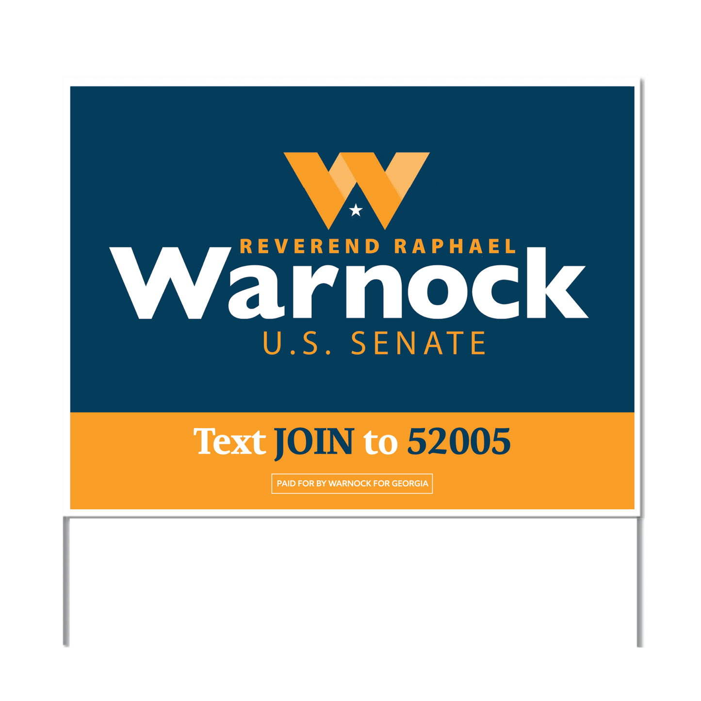 Warnock for Georgia Yard Sign