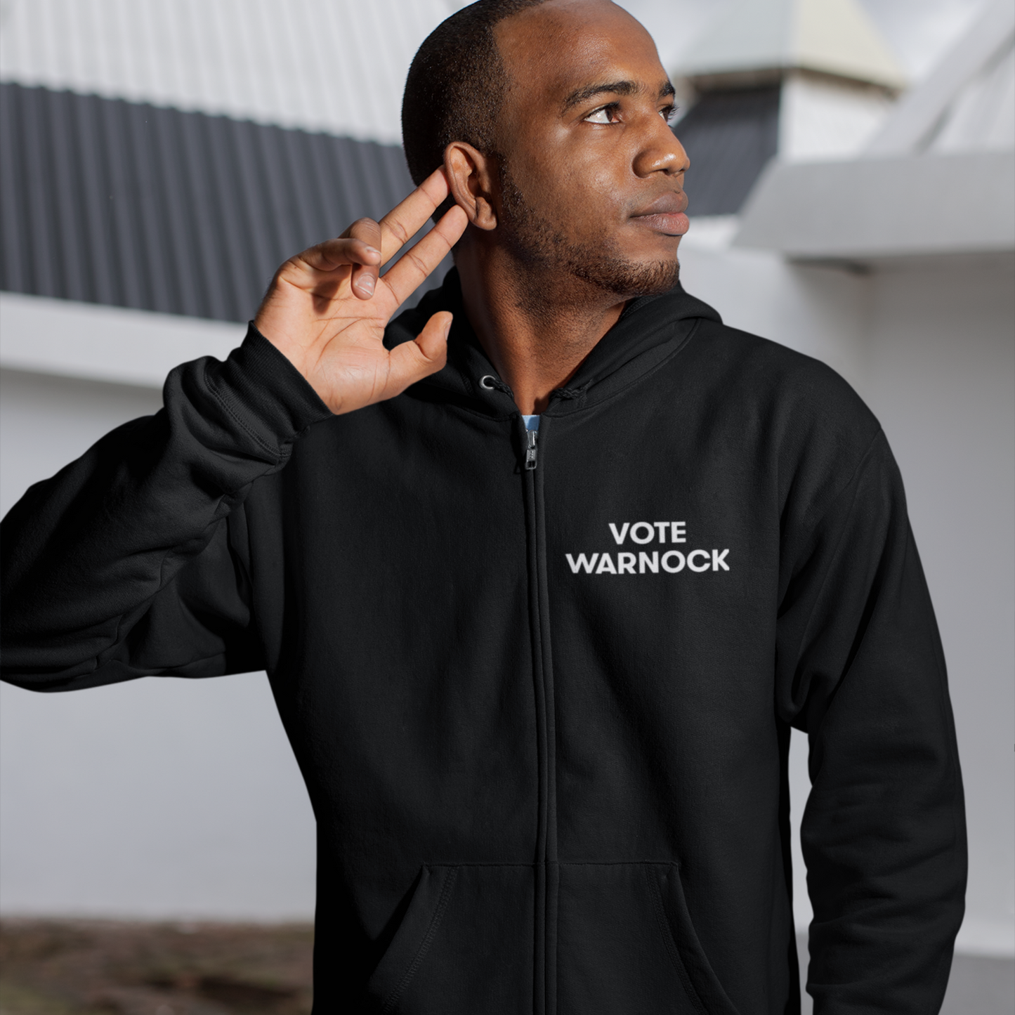 Vote Warnock Zip-Up Hoodie