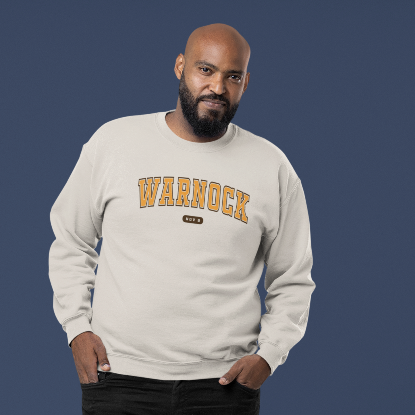 Warnock on the Block Crewneck Sweatshirt