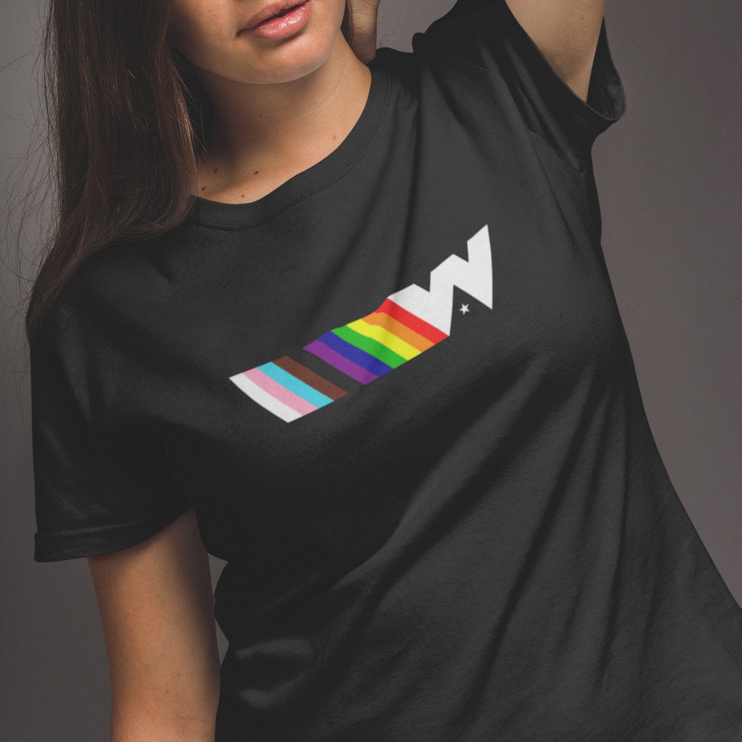 Warnock 'W' Stacked Pride T-Shirt